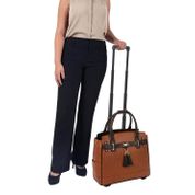 "" Uptown Ostrich Alligator bilgisayar iPad, Laptop Tablet Rolling çanta evrak çantası taşıma çantası