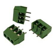 0 Numara 3 pinli Yeşil Klemens - 5mm aralıklı