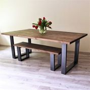 222 Concept CPT7006-200 cm Ceviz Ağaç Masif Yemek Masası