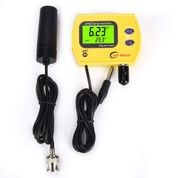 2'si 1 arada Su Kalitesi Analiz Cihazı Taşınabilir Yüksek Hassasiyetli Sıcaklık PH Test Cihazı PH Metre Monitörü (220V İngiltere Fişi)