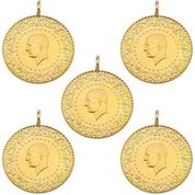 5 Adet Eski Tarihli Çeyrek Altın