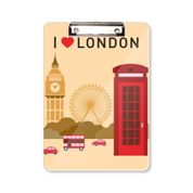 A4 I Love London UK Posta Ofis Bayrağı Markası Yazma Pedi Arka Plaka