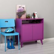 Adore London Mor 2 Kapaklı Ofis Dolabı