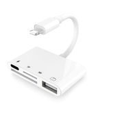 Alfais 4333 Apple Lightning To USB Type C 3.1 Micro Sd Tf Card Kart Okuyucu Çevirici Dönüştürücü Adaptör