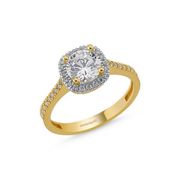 Allegro Gold AGT0260 Swarovski Taşlı 14 Ayar Altın Tektaş YüzüK