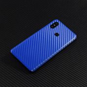 Ally Mobile Xiaomi Mi 8SE Karbon Fiber Telefon Kaplaması Mavi Arka Sticker