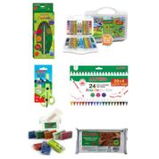 Alpıno Alpino Okul Seti 6'lı ( Hamuru Suluboya 12 Li Oil Pastel Boya 36 Lı Kil Makas 20 4 Keçeli) ALPİNO-SET 1