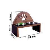 Alshop Pati Dekorlu Çelik Kaseli Kedi Mama Kabı