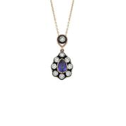 Altınbaş PINS066 Elmas Safir Kolye
