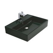Alvit Architect Siyah 38x50 Cm Tezgah Üstü Lavabo
