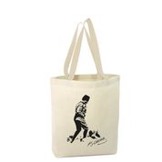 Angemiel 3007841 Bag Asker Atatürk İmzalı Siyah Beyaz Alışveriş Bez Kadın Günlük Çanta