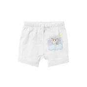Angemiel B0056KBS Beyaz Baby Bulutların Üzerindeki Baykuş Kız Bebek Şort