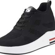 AONEGOLD Wedges Siyah Kadın Spor Ayakkabı