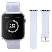Apple Watch ile uyumlu Akıllı Saat Bantları-Kordonlar-Kayışlar, 38mm 40mm 42mm 44mm ölçülerine uygun, Kadınlar için Watch Bant Bileklik, Simli Pullu Parlak Kayış, Apple Watch Seri 4/3/2/1 ile Uyumlu (38mm/40mm, Parlak Gümüş)