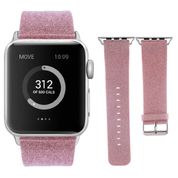 Apple Watch ile uyumlu Akıllı Saat Bantları-Kordonlar-Kayışlar, 38mm 40mm 42mm 44mm ölçülerine uygun, Kadınlar için Watch Bant Bileklik, Simli Pullu Parlak Kayış, Apple Watch Seri 4/3/2/1 ile Uyumlu (38mm/40mm, Parlak Pembe)