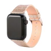 Apple Watch ile uyumlu Akıllı Saat Bantları-Kordonlar-Kayışlar, 38mm 40mm 42mm 44mm ölçülerine uygun, Kadınlar için Watch Bant Bileklik, Simli Pullu Parlak Kayış, Apple Watch Seri 4/3/2/1 ile Uyumlu (42mm/44mm, Mat Simli Gold)