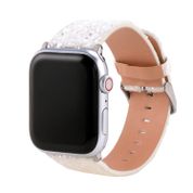 Apple Watch ile uyumlu Akıllı Saat Bantları-Kordonlar-Kayışlar, 38mm 40mm 42mm 44mm ölçülerine uygun, Kadınlar için Watch Bant Bileklik, Simli Pullu Parlak Kayış, Apple Watch Seri 4/3/2/1 ile Uyumlu (42mm/44mm, Pullu Beyaz)