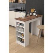 Ardeno 1256 Fix Ceviz Beyaz Mutfak Bar Masası Mutfak Masası