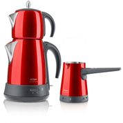 Arzum AR3008 Ehlikeyif Delux 1650 W 0.7 lt Demleme 1.8 lt Su Isıtma Kapasiteli Çay Kahve Makinesi Kırmızı