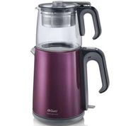 Arzum AR3031 Çaycı Heptaze Mürdüm 1650 W 0.8 lt Demleme 1.8 lt Su Isıtma Kapasiteli Çay Makinesi Mor