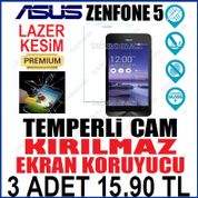 ASUS Zenfone 5 Kırılmaz Ekran Cam Koruyucu Zenfone5 Temperli Cam 3 ADET Tempered Glass Koruyucu Film