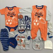 Aziz Bebe 10158 10'lu 0-3 Ay Erkek Bebek Hastane Çıkışı Zıbın Seti