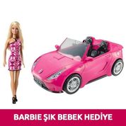 Barbie DVX59 Barbie'nin Havalı Arabası+Barbie Şık Bebek