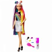 Barbie FXN96 Gökkuşağı Renkli Saçlar Bebeği
