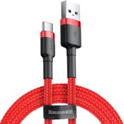Baseus Cafule Type-C 3A Kırmızı 1 m Data Şarj Kablosu