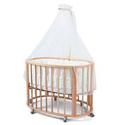 Bebe Deluxe Elipso Naturel Ahşap Beşik