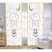 Bebişim Halı Bİ03 Sevimli Panda Sarı Çocuk Odası 70x260 cm Fon Perde