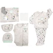 Bebitof 871 Yeşil 10'lu 0-3 Ay Baskı Nakışlı Hastane Çıkışı