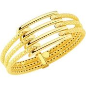 Bilezikhane Kaburga Kelepçe İnce 3 Sıra 32.20 Gram 22 Ayar Altın Bilezik