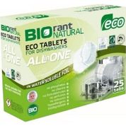 Biorant Naturel 3 ü Bir Arada 25 Adet Organik Bulaşık Makinası Tableti