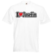 Black Dragon Tişört erkek/erkek siyah - Ich Liebe mit Herz (Name) - Fasching - Parti - Eğlenceli tişört - I Love Josefin Beyaz M