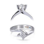 Blue Diamond 0.16 Karat Pırlanta Tektaş Yüzük