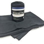 Boyut için ideal seçim yapılabilir, emici mikrofiber el havlusu, kompakt, hafif, hızlı kurur, spor, sahil, seyahat, festivallerde, kamp, yüzme, spor, Yoga, aerobik Standard - 120 x 60 cm Siyah
