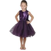Butikhappykids Mor Kız Çocuk Payetli Abiye Elbise
