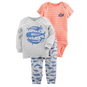 Carters Layette Erkek Bebek 3'lü Bebek Giysi Set