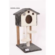 Cat Hause S06 Gri 98 cm Merdivenli Kulübe Kedi Tırmalama