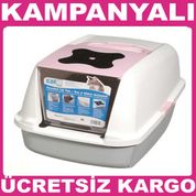 Catit Pembe Kapalı Kedi Tuvalet Kabı