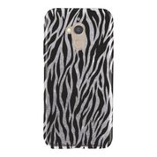 Cekuonline 64 General Mobile GM 8 Zebra Mod Desenli Simli Shining Gümüş Gri Silikon Cep Telefonu Kılıf