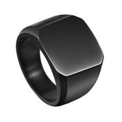 Chavin DR98 Mat Siyah Erkek Çelik Yüzük