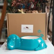 Chve Design Paw Turkuaz Seramik 300 ml Köpek Mama Kabı