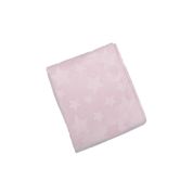 Cigit 100008 Pembe Kabartma Yıldız Kadife Unisex Bebek Battaniye