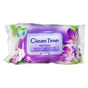 Clean Time 100 adet Menekşe Islak Mendil
