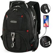 Crossgear Laptop sırt çantası ile USB şarj-Port ve kombinasyon kapı kilidi uyar ve birçok 43,9 cm dizüstü bilgisayarlar ve tabletler CR-8112BKXL
