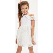 DeFacto N0377A620SPWT34 23 Nisan Tül Detaylı Kız Çocuk Elbise