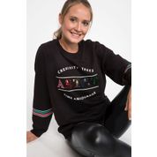Defacto J8853AZ18WNBK27 Kol Şerit Detaylı Baskılı Kadın Sweatshirt