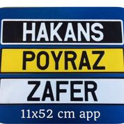 Dekor Sarı İsim Plaka